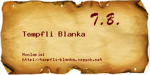 Tempfli Blanka névjegykártya
