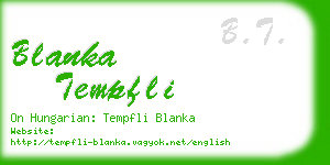 blanka tempfli business card